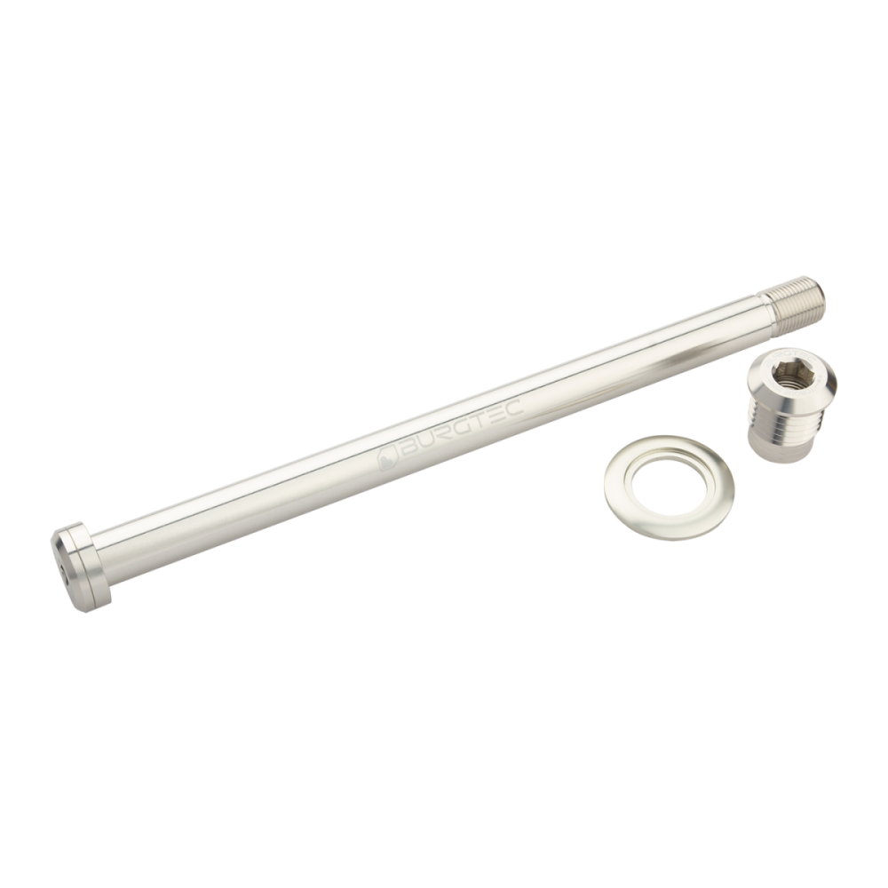 Burgtec Trek 184.5mm Rear Axle Rhodium Silver