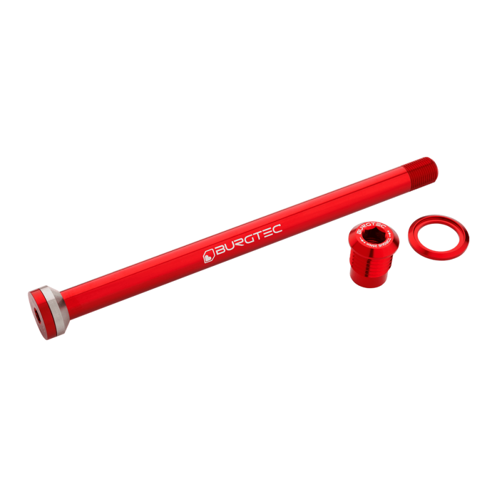 Burgtec Transition 175mm Rear Axle - Race Red