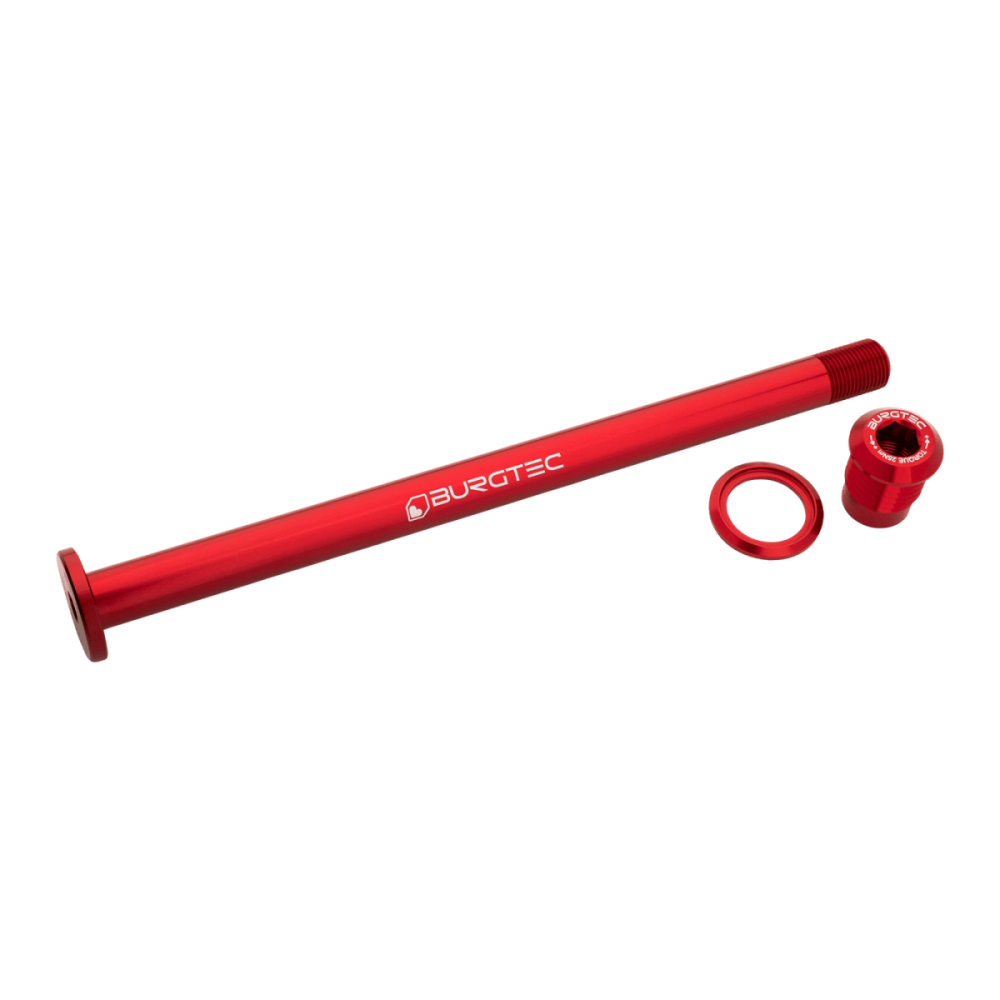 Burgtec Evil 183.5mm Rear Axle - Race Red