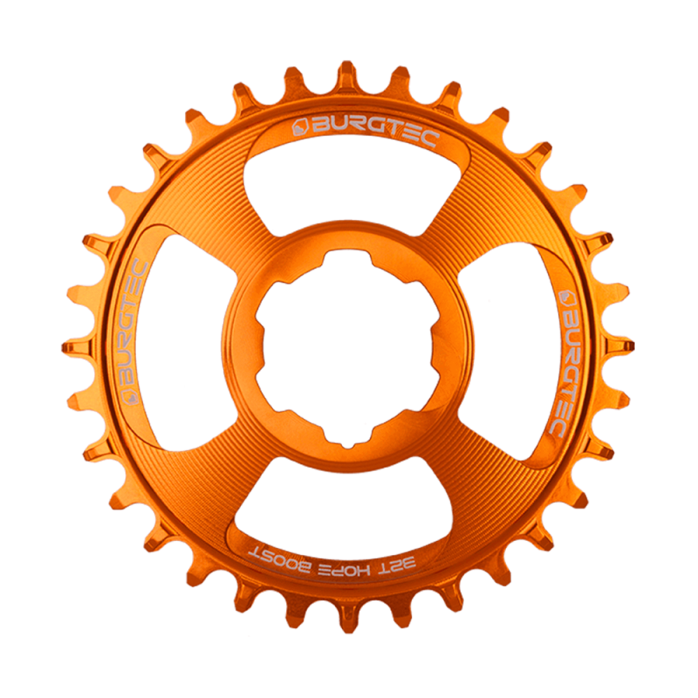 Burgtec Thick Thin Chainring for Hope Boost Direct Mount - 34T - Iron Bro Orange