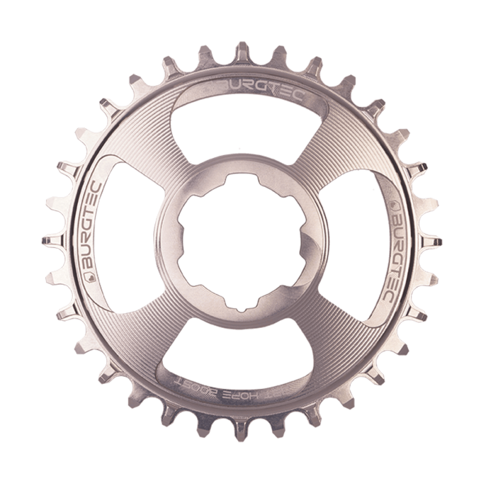 Burgtec Thick Thin Chainring for Hope Boost Direct Mount - 34T - Rhodium Silver