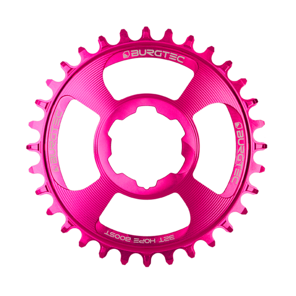 Burgtec Thick Thin Chainring for Hope Boost Direct Mount - 30T - Toxic Barbie Pink