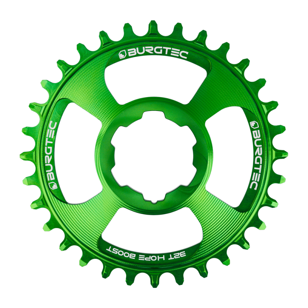 Burgtec Thick Thin Chainring for Hope Boost Direct Mount - 32T - Candy Spruce Green