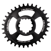Burgtec Oval 3mm Offset Thick Thin Chainring for SRAM 3-Bolt - 32T - Race Red