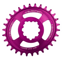 Burgtec Oval 3mm Offset Thick Thin Chainring for SRAM 3-Bolt - 32T - Race Red
