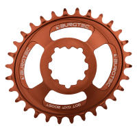 Burgtec Oval 3mm Offset Thick Thin Chainring for SRAM 3-Bolt - 32T - Race Red