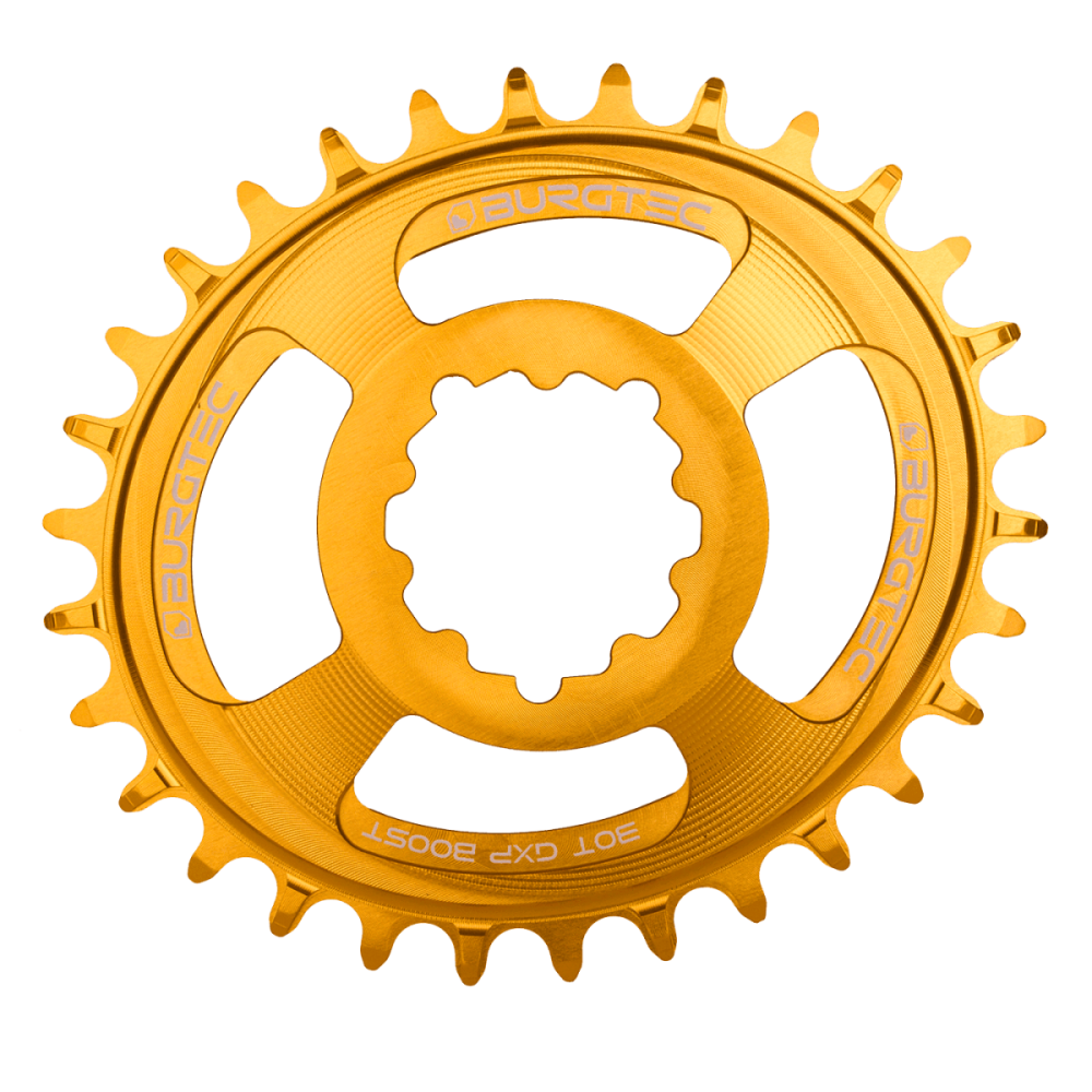 Burgtec Oval 3mm Offset Thick Thin Chainring for SRAM 3-Bolt - 32T - Race Red