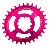 Burgtec Oval 3mm Offset Thick Thin Chainring for SRAM 3-Bolt - 32T - Race Red
