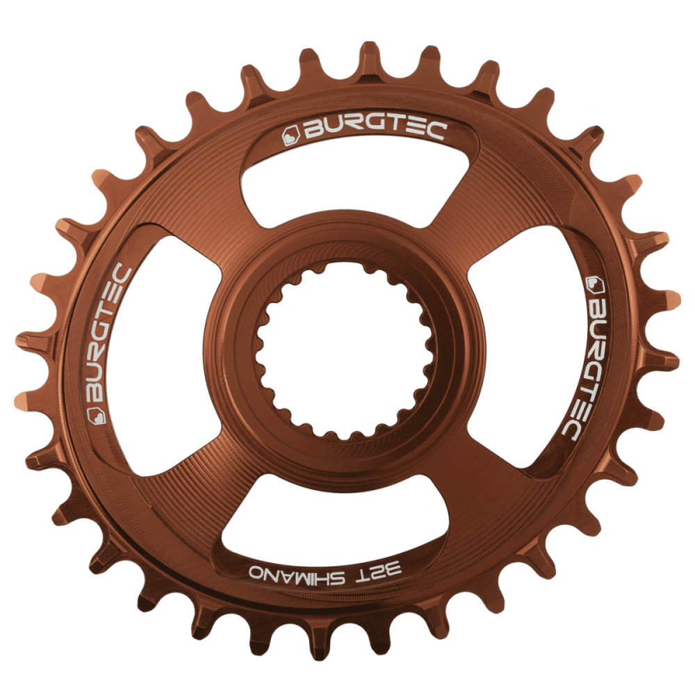 Burgtec Oval Shimano Direct Mount Thick Thin Chainring - 32T - Kash Bronze