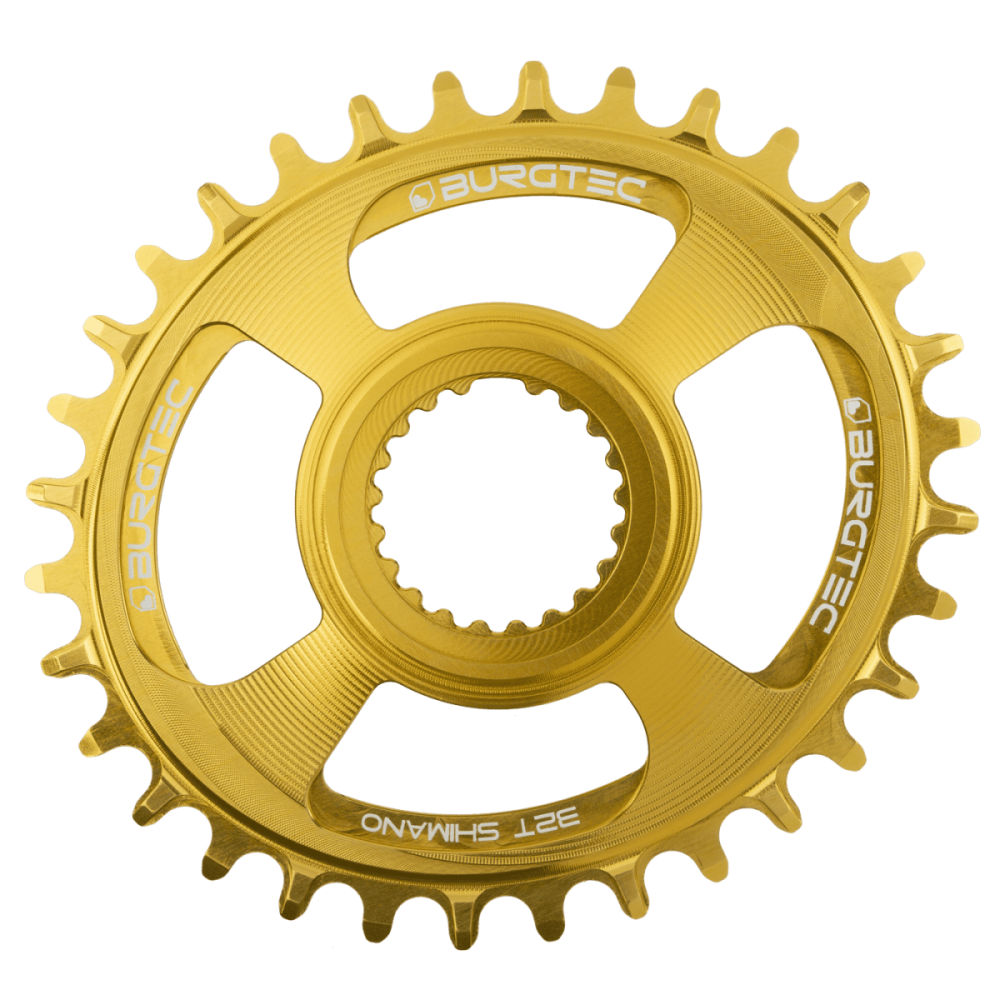 Burgtec Oval Shimano Direct Mount Thick Thin Chainring - 32T - Kash Bronze