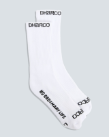 Dharco Crew Socks | White, S/M