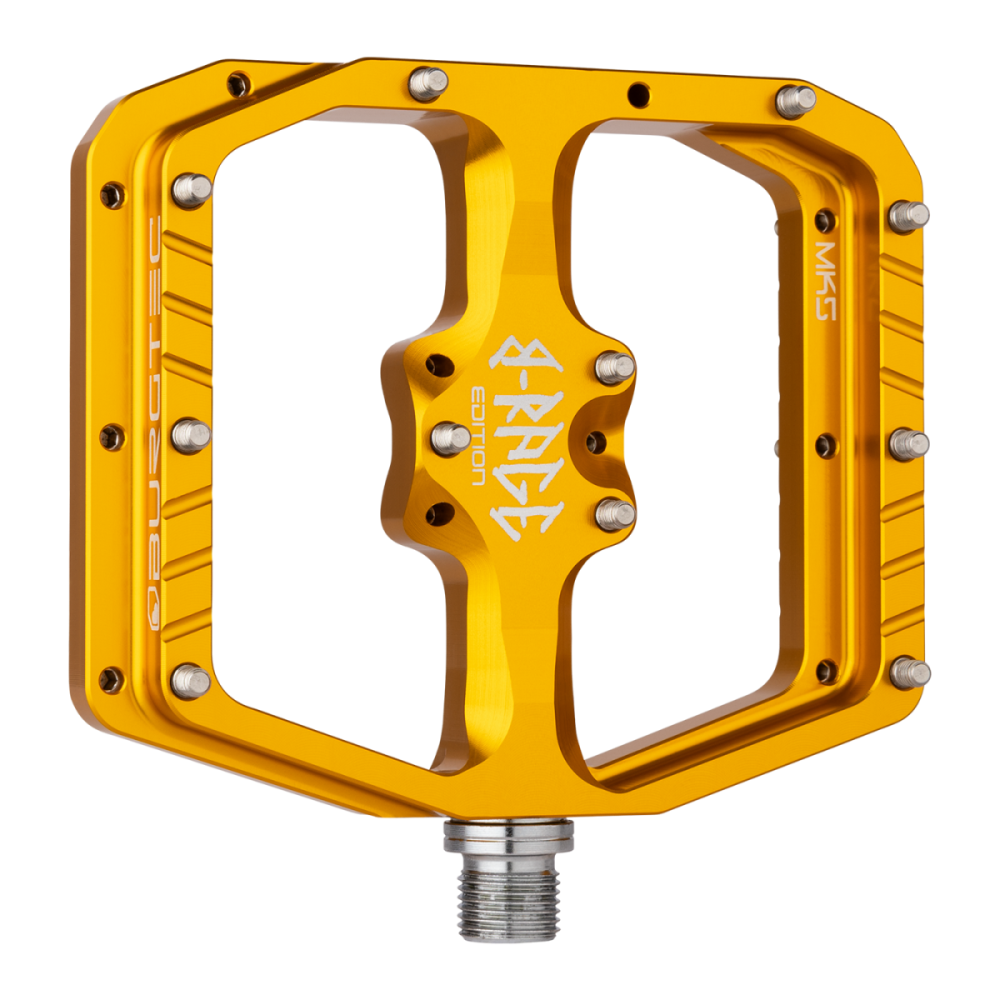 Burgtec Penthouse Flat MK5 B-Rage Edition Pedals - Bullion Gold