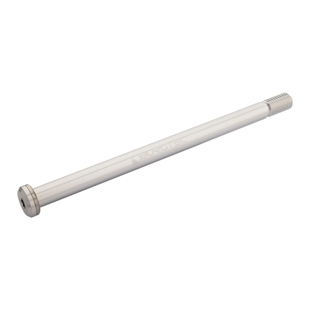 Burgtec 188mm x 12mm 1.75mm Pitch Rear Axle - Rhodium Silver