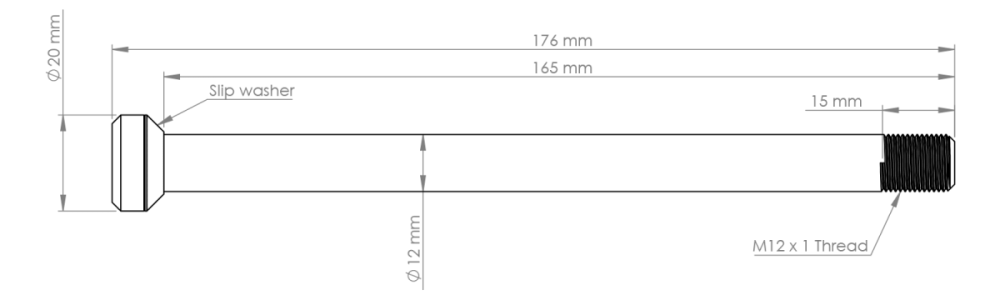 Burgtec Specialized 175.5mm Rear Axle - Toxic Barbie Pink