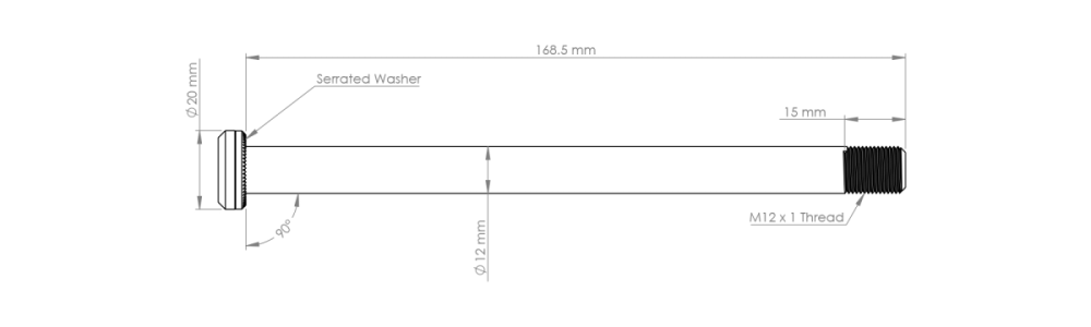 Burgtec Santa Cruz 168.5mm Rear Axle - Iron Bro Orange