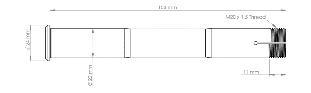 Burgtec Rockshox BoXXer Fork Axle, Burgtec Black