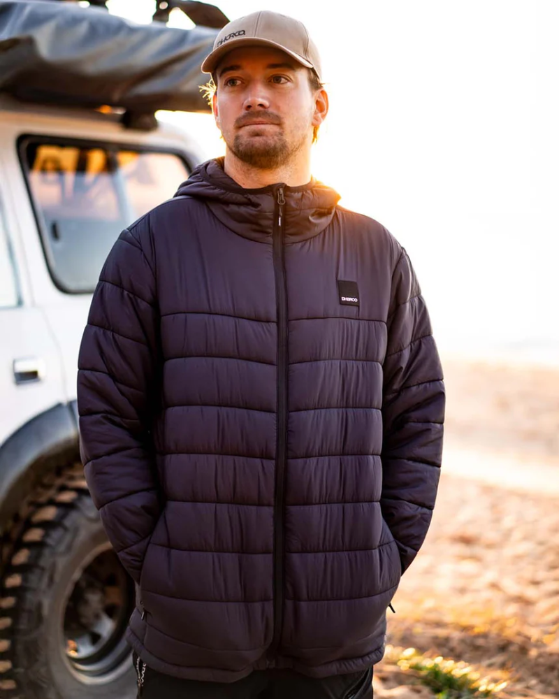 Dharco Mens Roam Puffer Jacket | Black, 2XL