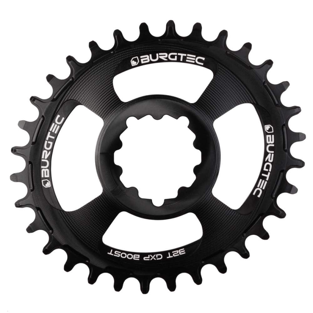 Burgtec Oval 3mm Offset Thick Thin Chainring for SRAM 3-Bolt - 30T - Toxic Barbie Pink