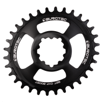 Burgtec Oval 3mm Offset Thick Thin Chainring for SRAM 3-Bolt - 30T - Toxic Barbie Pink