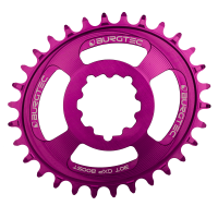 Burgtec Oval 3mm Offset Thick Thin Chainring for SRAM 3-Bolt - 30T - Toxic Barbie Pink