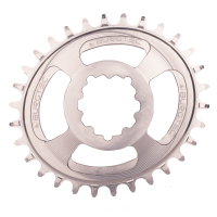 Burgtec Oval 3mm Offset Thick Thin Chainring for SRAM 3-Bolt - 30T - Toxic Barbie Pink