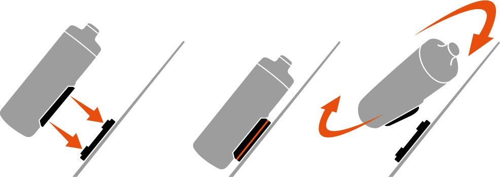 Fidlock TWIST Ersatz-Trinkflasche 450 ml (ohne Bottle Connector, ohne Bike Base). Transparent Black.