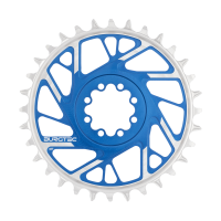 Burgtec 3mm Offset Thick Thin Chainring for SRAM 8-Bolt - 28T - Deep Blue