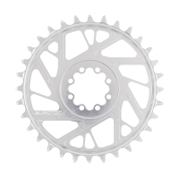 Burgtec 3mm Offset Thick Thin Chainring for SRAM 8-Bolt - 28T - Rhodium Silver