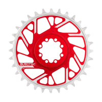 Burgtec 3mm Offset Thick Thin Chainring for SRAM 8-Bolt - 32T - Race Red